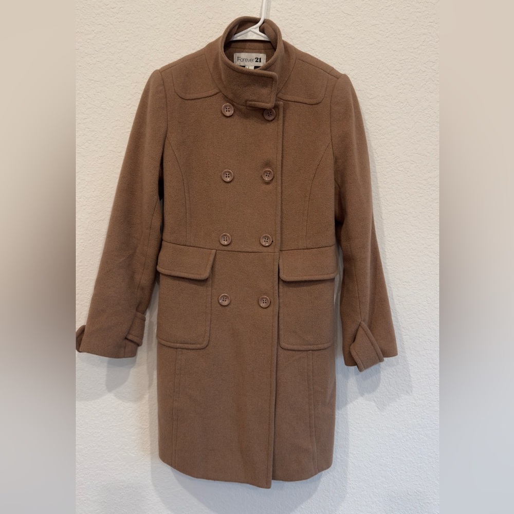 Forever 21 Women's Brown Teddy Jacket